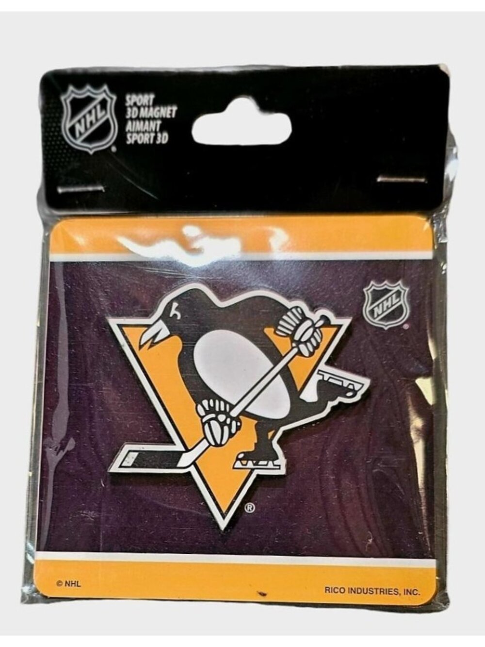 Pittsburgh Penguins 3D Wooden Team Magnet New Hockey NHL Licensed